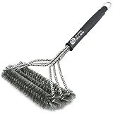 TD OFFER BBQ Grill Brush Cleaner.Best Safe BBQ Tools.Durable & Effective.18 Inch Stainless Steel Wire Bristles And Stiff Handle.Great Grill Accessories Gift