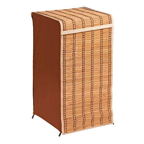 HoneyCanDo Bamboo Wicker Hamper with Lid HMP01619 Natural 26Inches