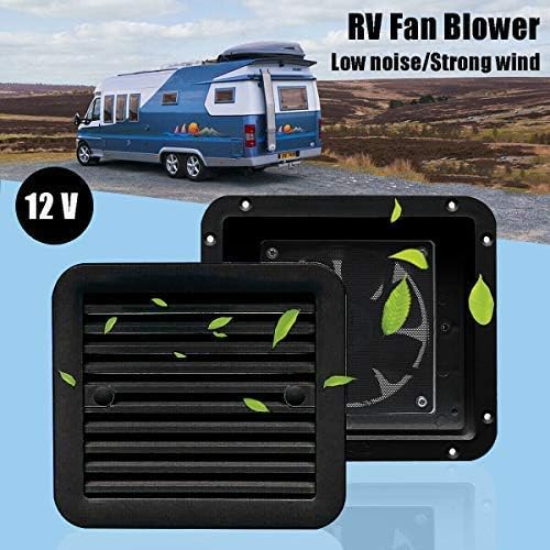 MASO 12V One-Way Silent Cooling Fan Side Exhaust Port Air Fan Ventilation Fans for Car RV Caravan Van(Black) - Image 4