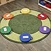 ECR4Kids SoftZone Floor Cushions, Round, Flexible Seating, Assorted, 6-Piece
