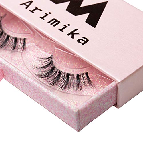 Arimika Clear Band Fluffy 3D Mink False Eyelashes Round Wispy Natural