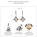 BAMOER 925 Sterling Silver Cute Bee Drop Earrings Pendant Necklace for Women Teen Girls Bee Jewelry Set (Bee Earrings)