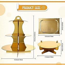 7 Pieces Cake Stand Set 3-Tier Cardboard Cupcake