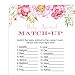 Cottage Floral Baby Shower Game - Animal Matching Guessing Activity - Fun Game for All Occasions - Rustic Pink Theme - 25 Pack, 4x6