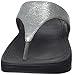FitFlop Women's Lulu Shimmersuede Flip Flop, Pewter, 9 M US