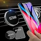 GETIHU Car Phone Mount Magnetic Air Vent Cell Phone Holder Stand for iPhone 8 7 6 6S Plus 5s Samsung HTC SONY All Smartphones GPS Mobile Magnet Support(Silver)
