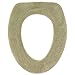 Warm-n-Comfy Soft Toilet Seat Cover - Plush & Thick Fabric Toilet Seat Warmer for Round & Elongated 14x18