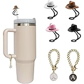 HASTHIP Silicone Cowboy Hat Straw Covers for Stanley Cup 30 40 oz featuring Cute Cap Design main image 0