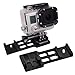 Cantilever Picatinny Weaver Gun Rail Side Mount for GoPro Hero 4 3+ 3 2 1 Camera Also Compactible with Quick Release Buckle of SJCAM, Socoo, Session; Best for Hunters, Recreational Shooters, 20mm Billet Gun and Airsoft Players aluminum black - by LC Prime®