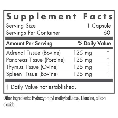 NutriCology ImmoPlex Glandulars Adrenal, Pancreas, Thymus, Spleen