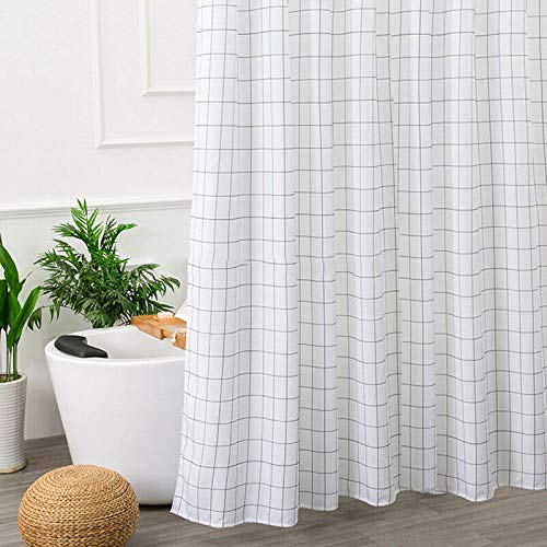 Slb Works Te Plaid Waterproof Shower Curtains Thicken Fabric