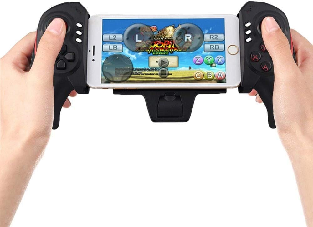 Darshion Bluetooth Game Controller Wireless Telescopic Bluetooth Gamepad Joystick Game Handle Cell Phone Attachable BTC-938 Saitake STK-7003 Gamepad Controller 5-10 Inch (Just for Android)