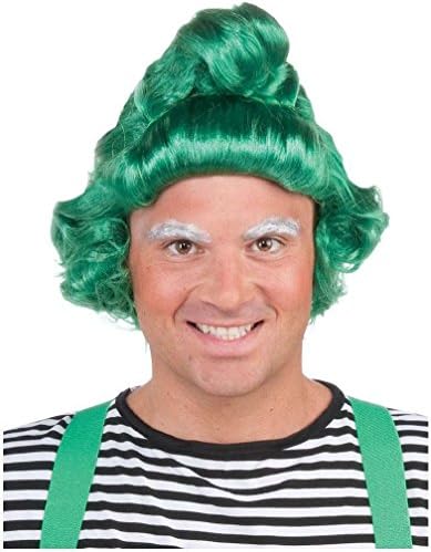 TP Elf Wig Green Hair Christmas Oompa Loompas Mens Womens Funny Costume