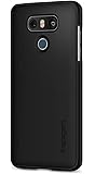 Spigen Thin Fit LG G6 Case with SF Coated Non Slip Matte Surface for Excellent Grip and QNMP Compatible for LG G6 (2017) - Black