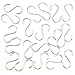 Flammi 20-Pack Mini S Shaped Hooks Hanging Hooks Chrome Plated for Jewelry Key Ring Dustpan Brush (2-Inch Long)