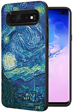 Moriko Case Compatible with Galaxy S10 Plus [Tough Anti-Scratch Shock Absorption Cushion Protective Black Case Cover] for Samsung Galaxy S10 Plus S 10+ (2019) - (Starry Night)
