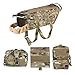 Feliscanis Tactical Dog Vest Training Molle Harness with 3 Detachable Pouches CP Size L