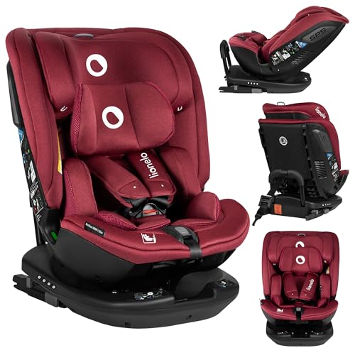 LIONELO Bastiaan RWF i-Size Silla de Coche para Bebe Giratoria 360° 0-36kg, Instalaciion Delantera y Trasera (18kg), ISOFIX TopTether, Reposacabezas y Respaldo Ajustables Proteccion Lateral