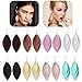 8 Pairs Leather Earrings for Women 3 Layered Lightweight Dangling Leaf Drop Earrings