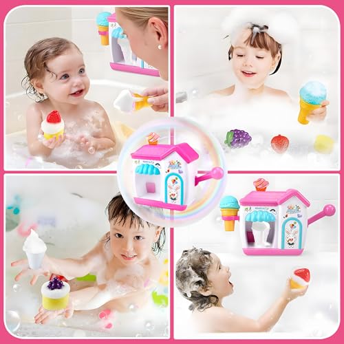 ROHSCE Bath Bubbles for Kids, Foam Pretend Ice Cream Toy Bath Bubble ...