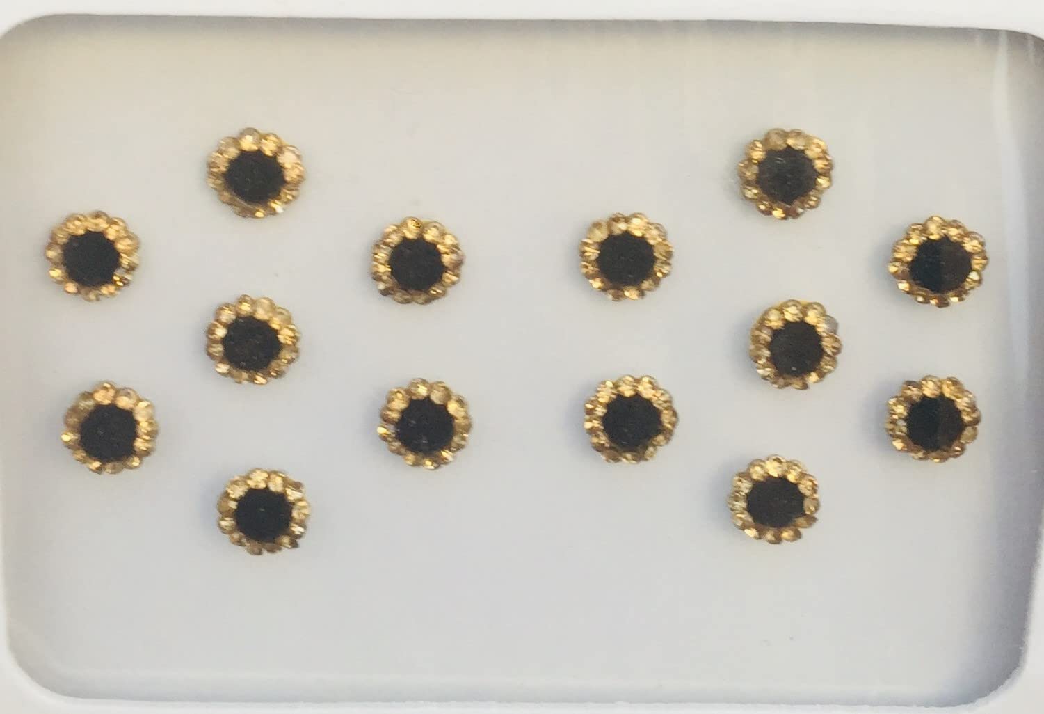 BB134 Designer Black Bindi Gold Stone Pearl Beading Bindi Tattoo Forehead Sticker Wedding Tikka Indian Fancy Party Arabian Face Gem Body Art