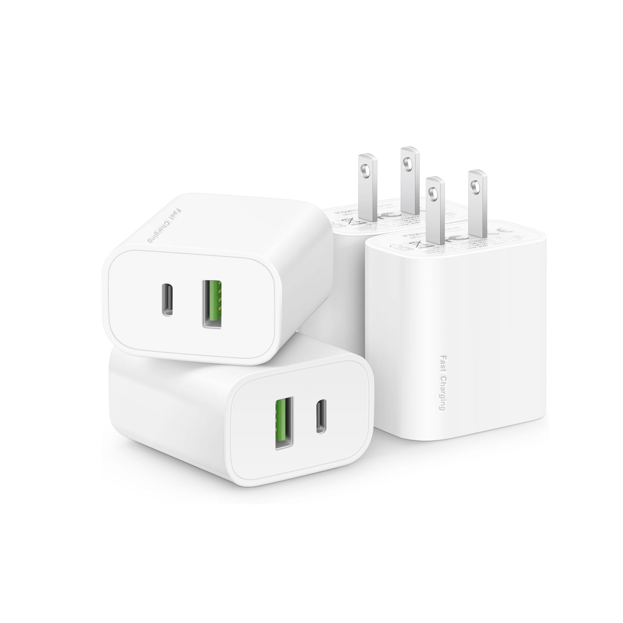 Photo 1 of 4 Pack USB C Charger Block,5W USB-C & USB-A Port Charger?for i Phone 17/16/15/14/13/12/11/X/8, i Pad and More