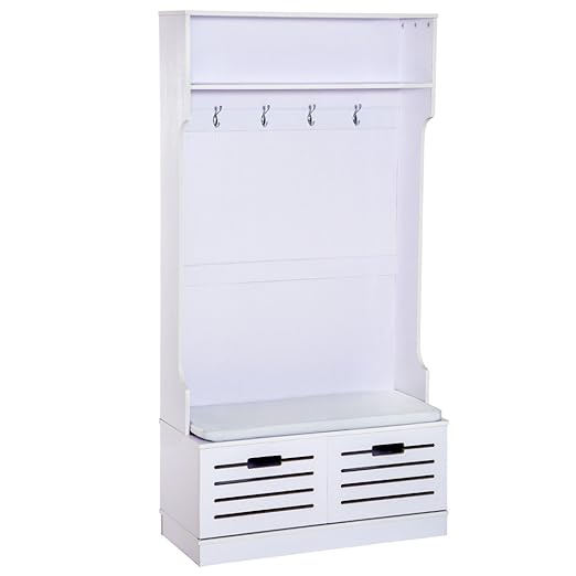 Mueble recibidor banco perchero | Percheros de pared, percheros de pie...