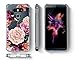 LG G6 Case, LG G6 Phone Case with Flower,LUOLNH Slim Shockproof Clear Floral Pattern Soft Flexible TPU Back Cover (Purple)