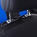 CAR PASS Line Rider Sporty Cloth 11PCS Universal Fit Car Seat Cover -100% Breathable with 5mm Composite Sponge Inside,Airbag Compatible,3zipper Bench(Full Set, Black and Blue)