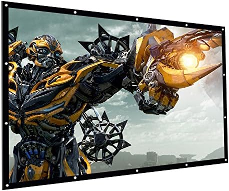 Outdoor Projector Screen, 120 inch 16:9 Portable Folding Home Cinema Movie Screen with Hanging Hole Grommets for Indoor Outdoor by MZvul