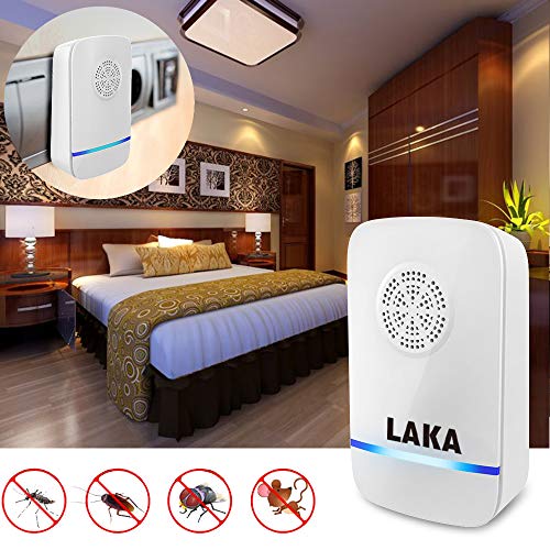 LAKA Ultrasonic Pest Repeller Plug in Pest Control - Electric Mouse Repellent Repellent for Mosquito, Mice, Rat, Roach, Spider, Flea, Ant, Fly, Bed Bugs, Cockroach - No Traps Poison & Sprayers