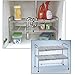 ATB 2 Tier Expandable Adjustable Under Sink Shelf Storage Shelves Kitchen Organizer