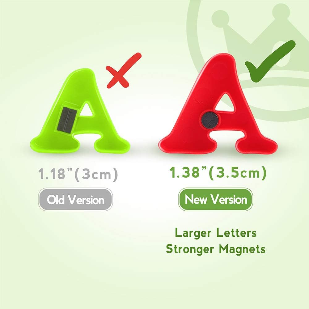 Coogam Magnetic Letters Numbers Alphabet Fridge Magnets Colorful Plastic ABC 123 Educational Toy Set Preschool Learning Spelling Counting Uppercase Lowercase Math for 3 4 5 Year Kid Toddler (78 Pcs): Toys & Games