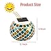 Glass Solar Table Light, GLISTENY Mosaic Glass Ball Garden Lights Color Changing Create Romance Wireless Waterproof Outdoor/Indoor Decoration Light for Party Home Patio Garden Tables Lawn