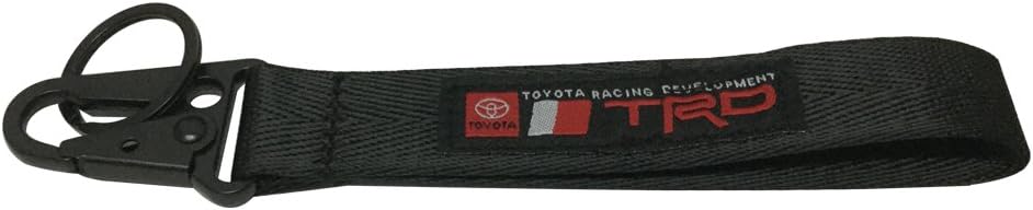 1pcs Black TRD Keychain Rope Strap Weave Keyring