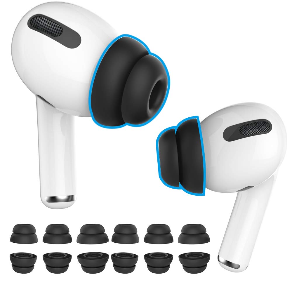 Photo 1 of Delidigi for 6 Pairs AirPods Pro 2nd/1st Generation Replacement Ear Tips,Noise Reduction Silicone Earbuds Earplug Accessories Built-in Dust Guard Screen&Fit in The Charging Case S/M/L Size