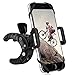 fineed Bike Phone Mount Bicycle Handlebar & Motorcycle Holder for iPhone 7 6S 6 Plus 6 5S 5 Samsung Galaxy S7 S6 S5 Edge Nexus 5X 6P LG G4 G5 Black
