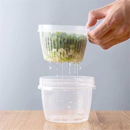 LQY Bandeja Caja sellada de Drenaje Redondo para Jengibre ajo ...