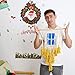 Wall Hanging Photo Display,Macrame Wall Decor Photo Organizer Tassel Wall Hangings Thanksgiving Gift Christmas Decorations(Yellow)