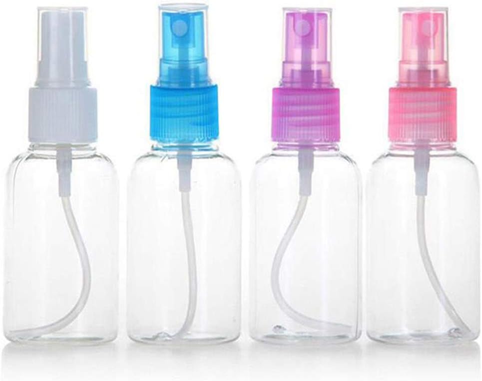 4PCS Portable Refillable Plastic Fine Mist Perfume Spray Bottle Transparent Empty Spray Sprayer Bottle Cosmetic Spray Bottles Transparent Travel Small Bottles (40ml)