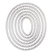 Fyore Cutting Dies 6 Pcs Round Metal Stencil Template Mould for DIY Scrapbooking Album Paper Card Embossing Craft Decoration (6 Pcs Oval)