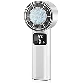 HONEYYEAR Handheld Turbo Fan with Ice Cooler, Rechargeable Personal Fans, 1-199 Adjustable Speed, Powerful Cooling Personal Mini Fan, Portable Hand Fan for Travel, Outdoor, Office, Gifts for Women,Men