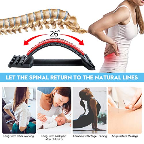 Back Stretcher Pain Relief Stretching Device - Adjustable Lower Back Lumbar Massager with Magnetic Acupuncture… - Image 6
