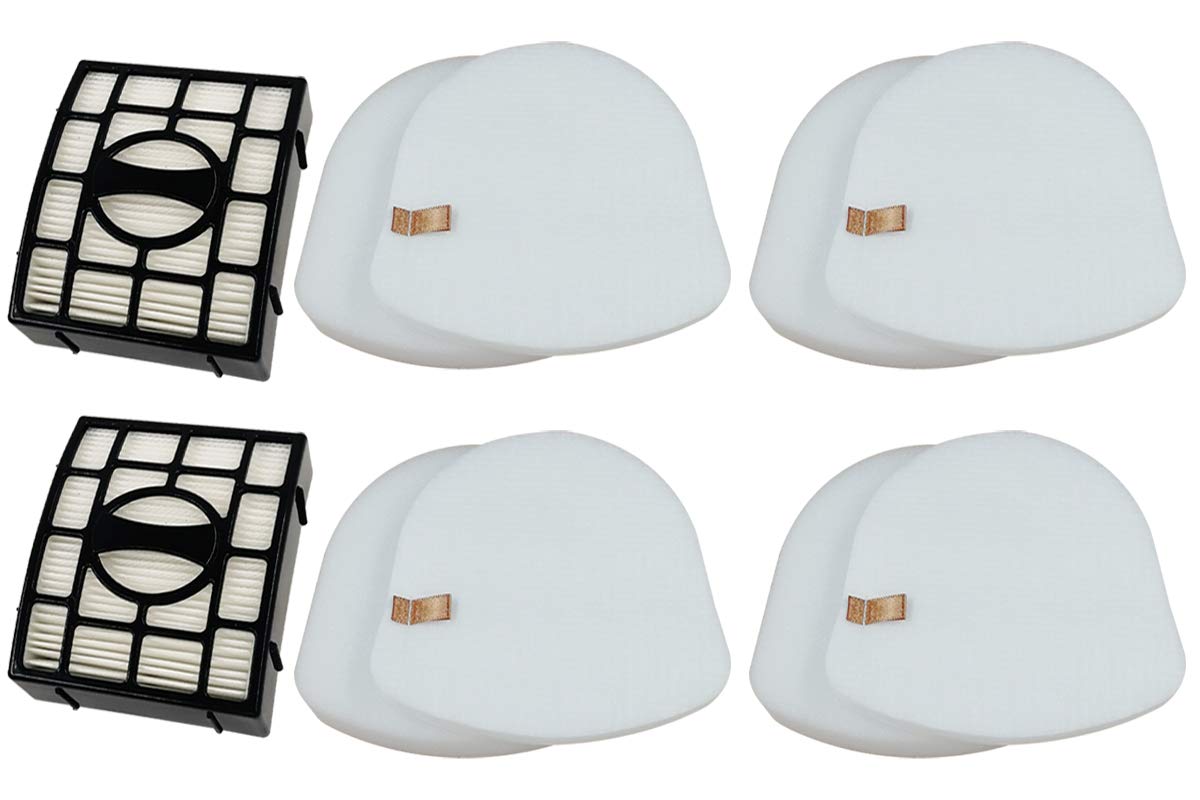 Dttery ZU561 UV730 Filters Replacement for Shark ZU560 ZU660 UV650 UV725 ZD201 ZD400 CU530 Rotator Navigator Lift-Away Upright Vacuum Part XFFK560 XHEPA560 XFFKZD400 XHFZD400, 4 Foam, 4 Felt, 2 HEPA