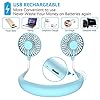 Portable-Neck-Fan-Handsfree-Mini-USB-Neck-Fan-Rechargeable-Wearable-Neckband-Fan-Desk-Fan-Necklace-Fan-with-Dual-Wind-Head-3-Speeds-LED-Light-for-Traveling-Sport-Outdoor-Camping-Office-Blue Portable Neck Fan, Handsfree Mini USB Neck Fan Rechargeable Wearable Neckband Fan, Desk Fan, Necklace Fan with Dual Wind…
