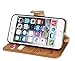 iPhone 6s Wallet Case,iPhone 6s Case,iPhone 6 Wallet Case,ACO-UINT Vintage Embossed Wallet Leather Case with Card Slots,Folio Book Cover Magnetic Case with Strap for iPhone 6s 4.7[Khaki]