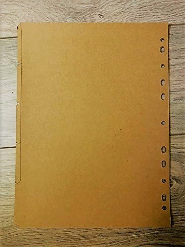 11-Hole Kraft Paper Indexing Dividers for Ring Blinder Note Book (A4, Style B)