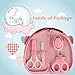 Baby Manicure Set with Baby Nail Clipper Nail Scissors Nail File Nasal Twee with Cute Bag Newborns Infant Toddlers 4 in 1 Nail kit for Baby Boys and Girls