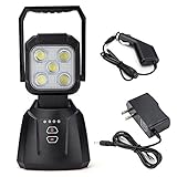 WEISIJI LED Work Light,15W 1200LM LED Spot Light Rechargeable Magnetic Base LED Flood Light for Garage Camping Workshop Emergency LED Search Light with SOS Function Car LED Light Bar,2 Years Warranty