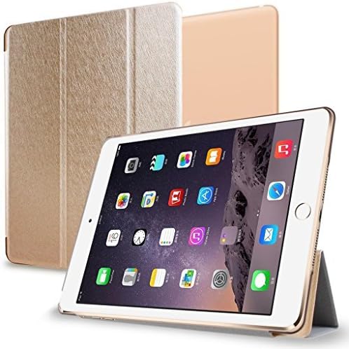 BeneU iPad Air 2 Case Slim Lightweight Leather Folio Magnetic Smart Cover Case Stand For Apple iPad 6 th Gen 2014 release - Champagne Gold